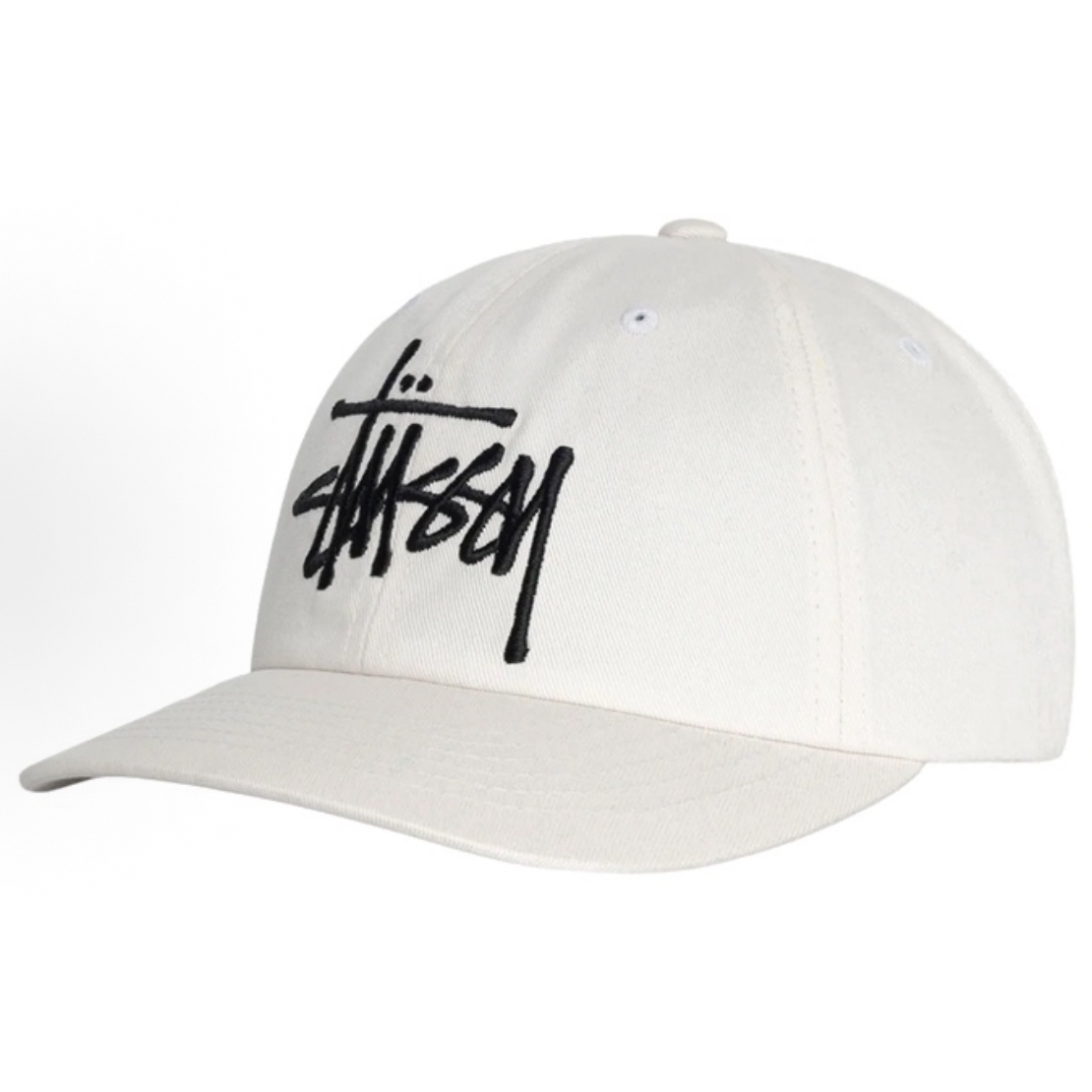 stussy 白色鸭舌帽 刺绣logo