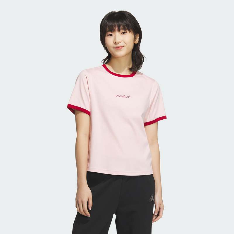 阿迪达斯 （adidas）女子VER SS TEE休闲时尚T恤短袖JZ4155