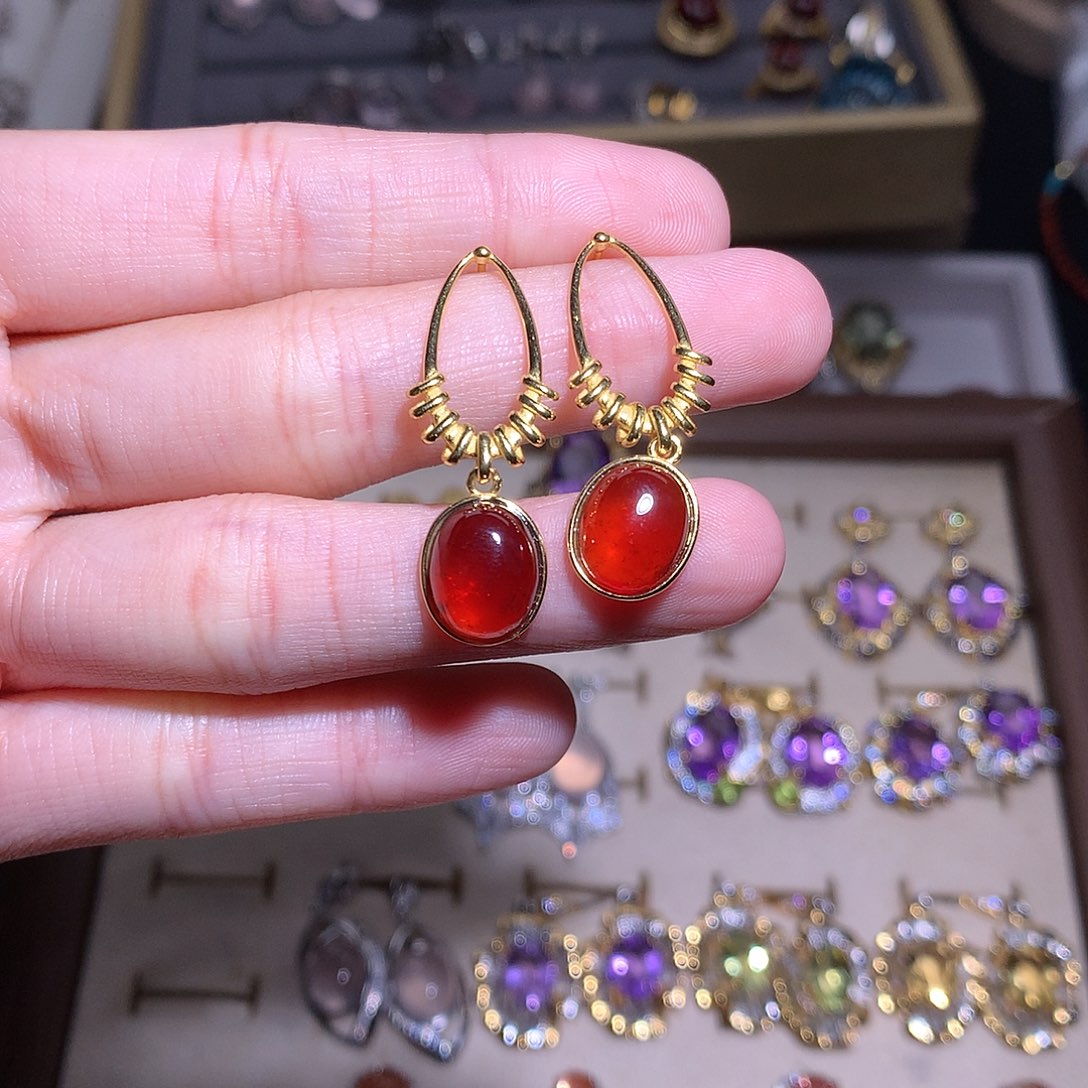 颈饰银S925镶嵌托帕石白*