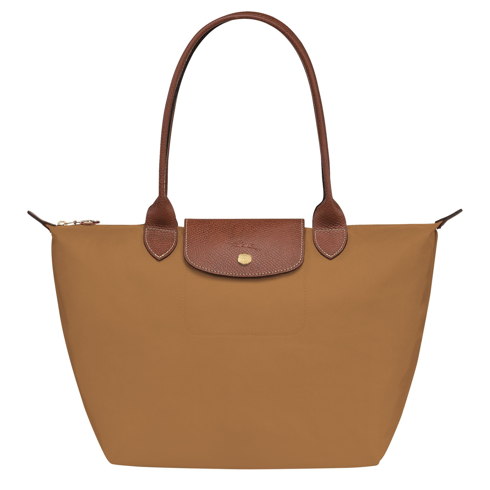 99新 LONGCHAMP/珑骧 392-长柄中号沙丘色【四角磨黑】