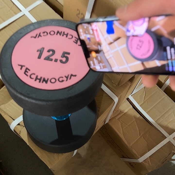 全新纯钢泰诺哑铃12.5公斤一对粉色