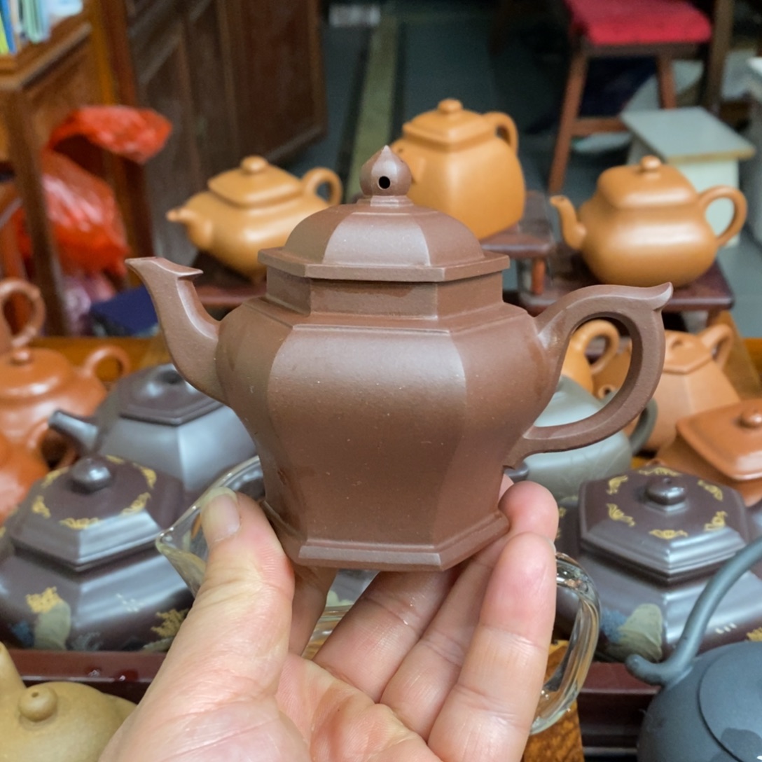 茶壶紫砂紫砂壶六方宫灯……