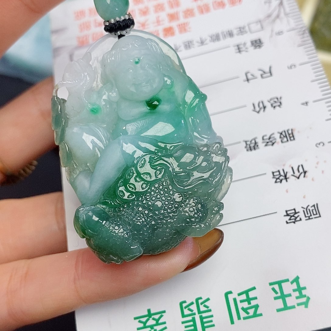 颈饰未镶嵌翡翠癸*缅甸天然翡翠