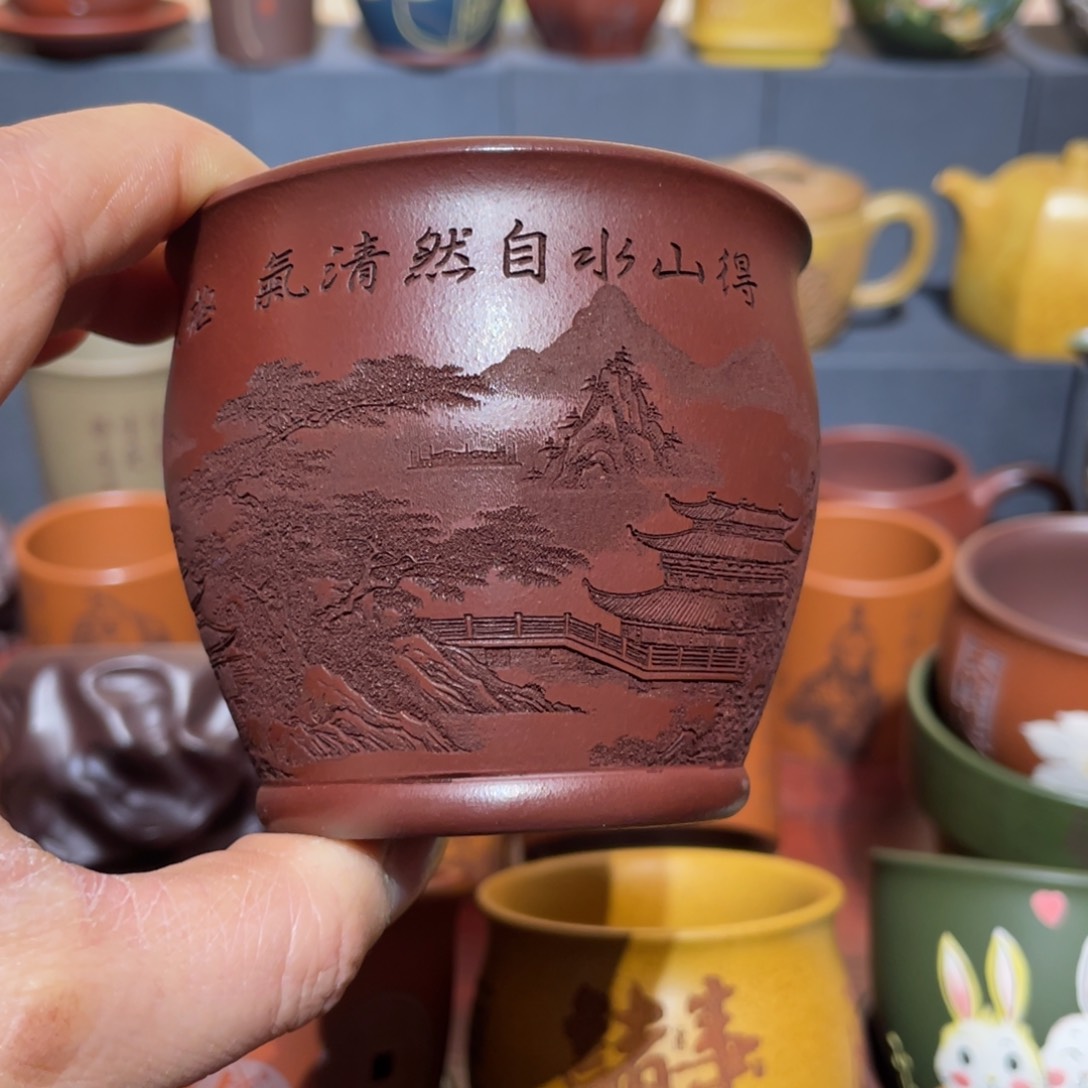 原矿紫砂手工主人杯