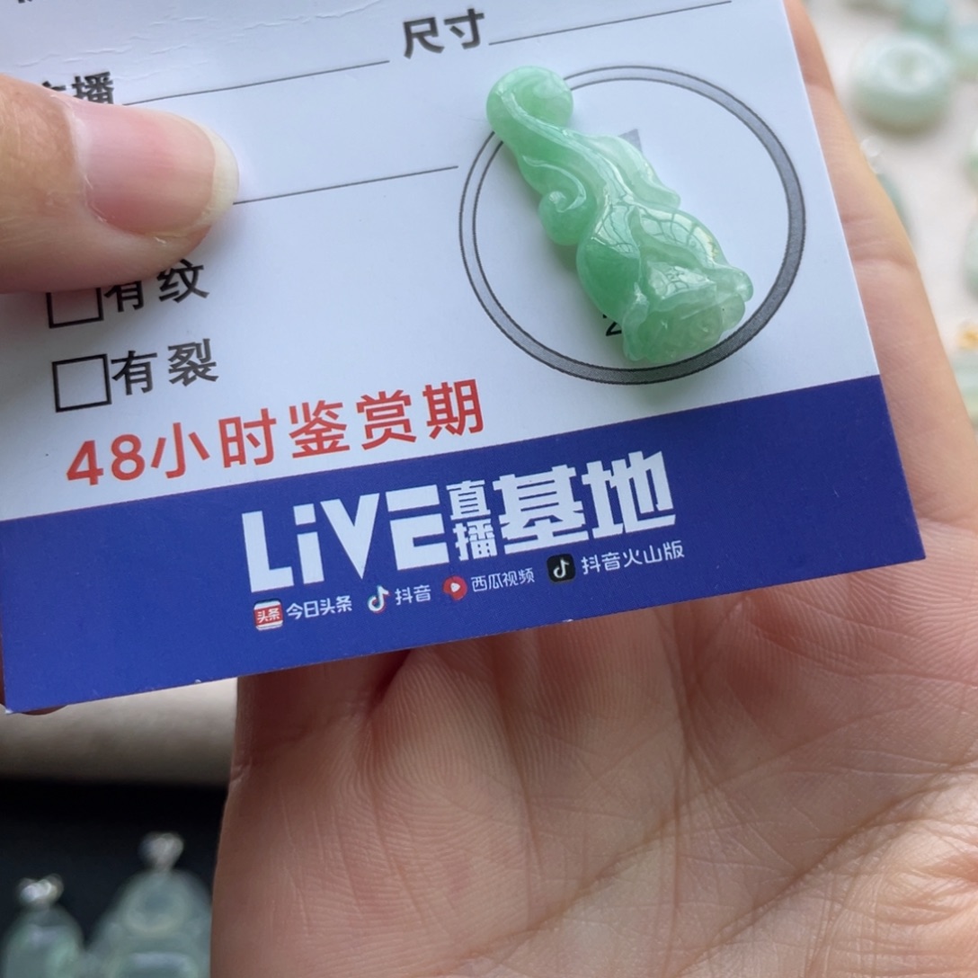 翡翠未镶嵌颈饰绿玫瑰