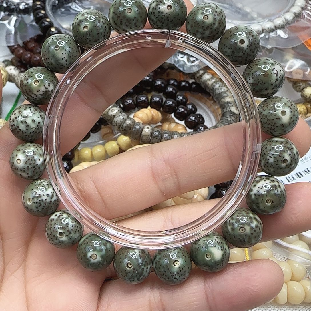 手串星月菩提120帝王绿星月菩提12圆单圈龙蛋