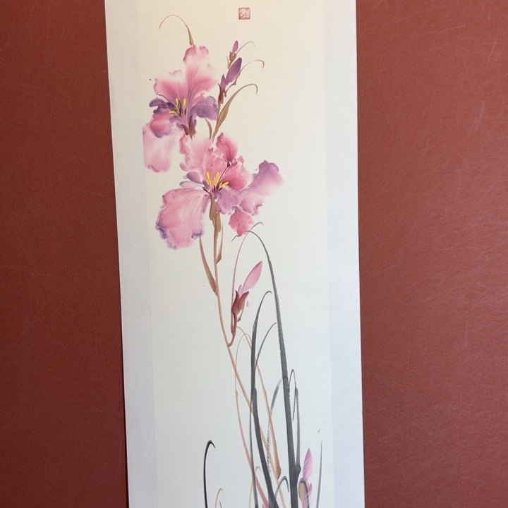 国画听兰老师花鸟