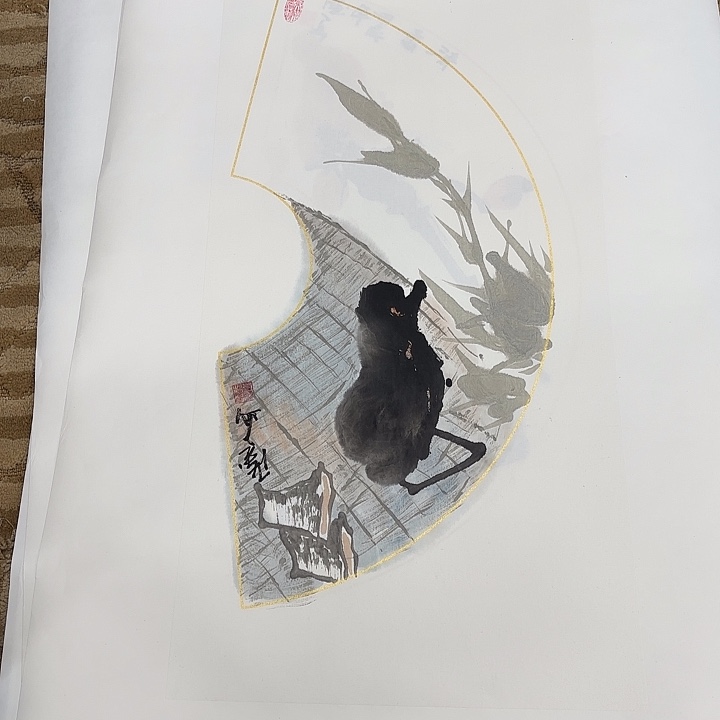 国画花鸟的翅膀是一个