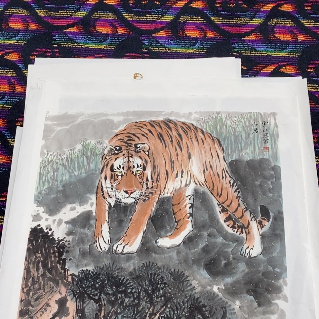 国画国画花鸟68斗方雪谷山人 琪