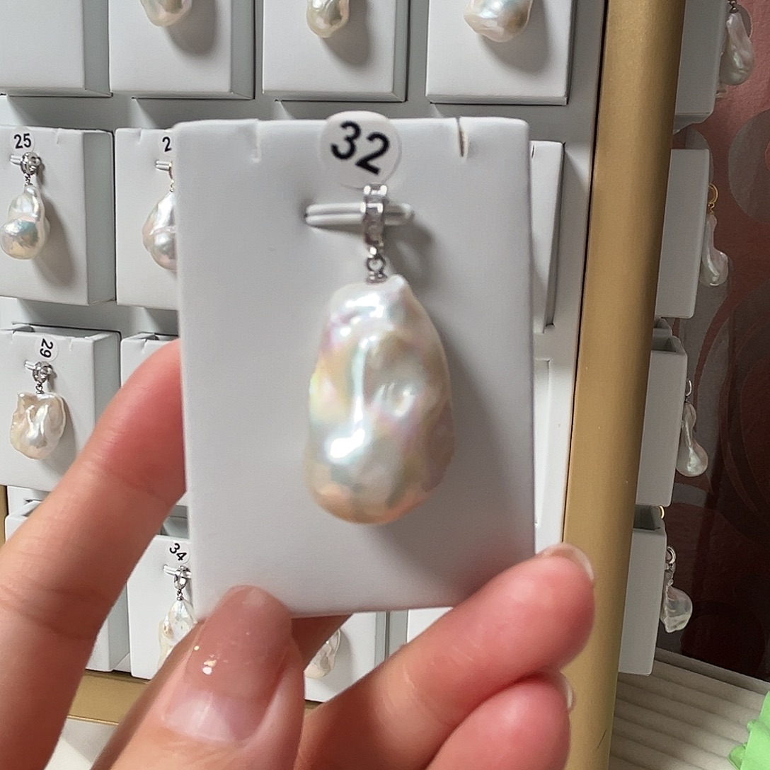 淡水珍珠颈饰银S925镶嵌