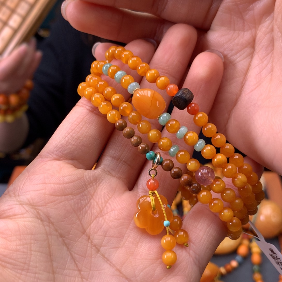 蜜蜡未镶嵌手串天然