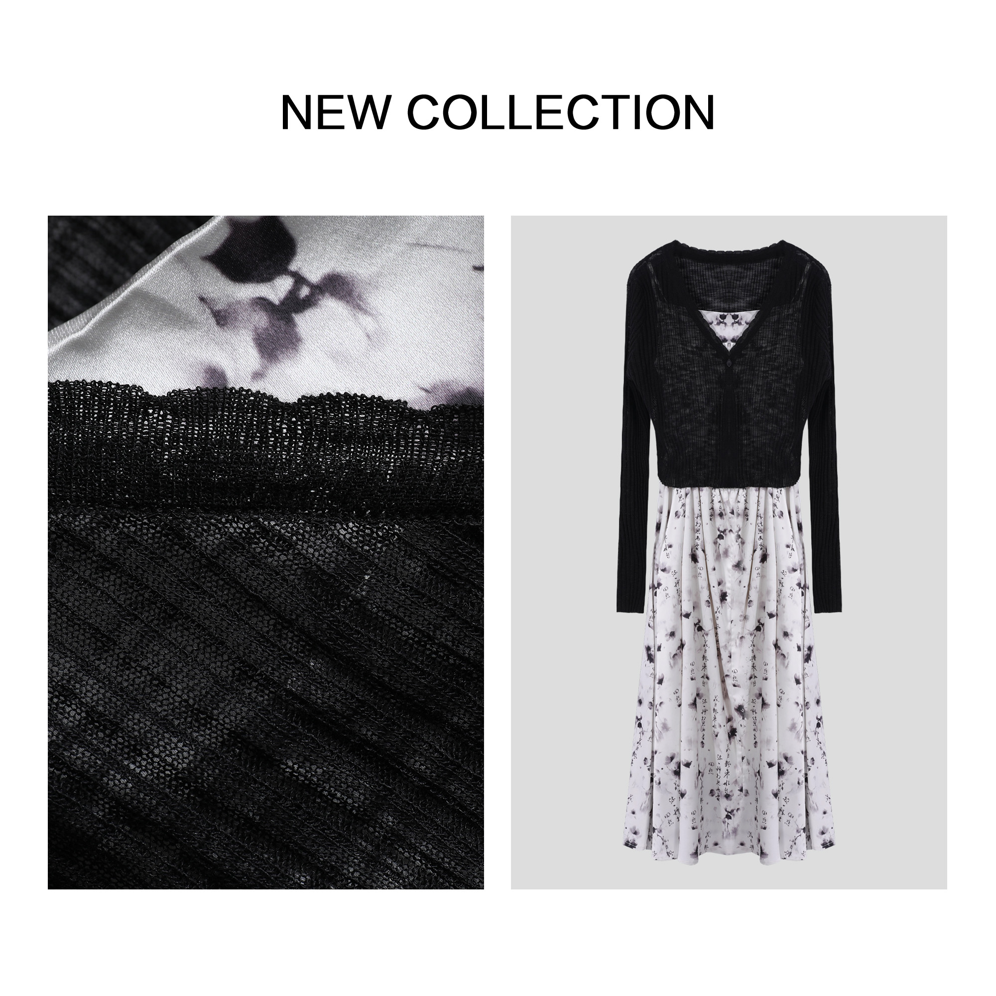 【诗语专属】夏季优雅气质显瘦百搭连衣裙+外披 L5F26018