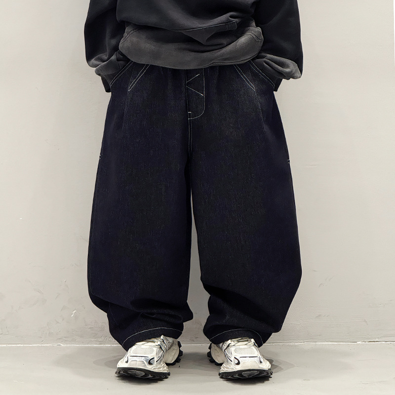 儿童春秋牛仔裤男童休闲直筒裤2025新款宝宝裤子男孩洋气宽松长裤