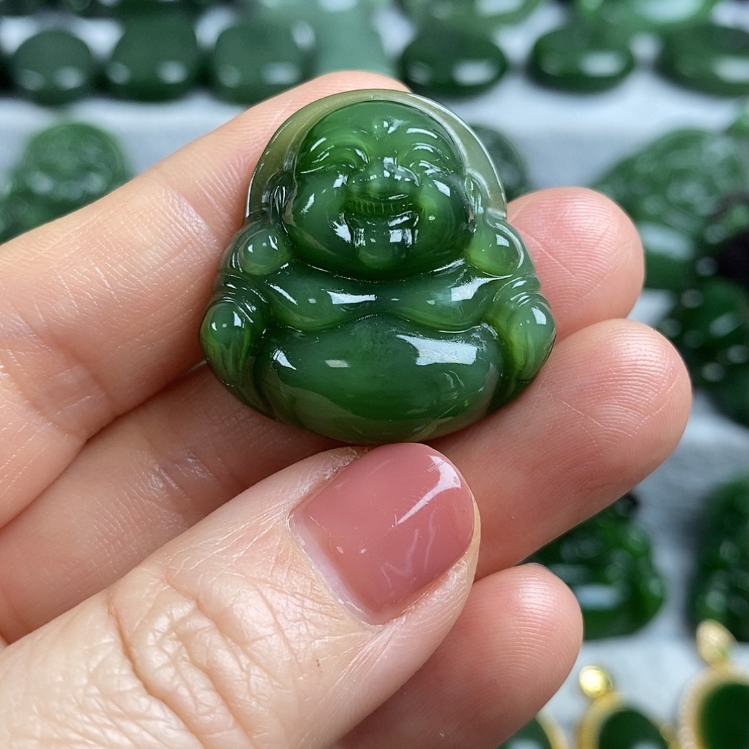 和田玉（碧玉）未镶嵌颈饰30mm