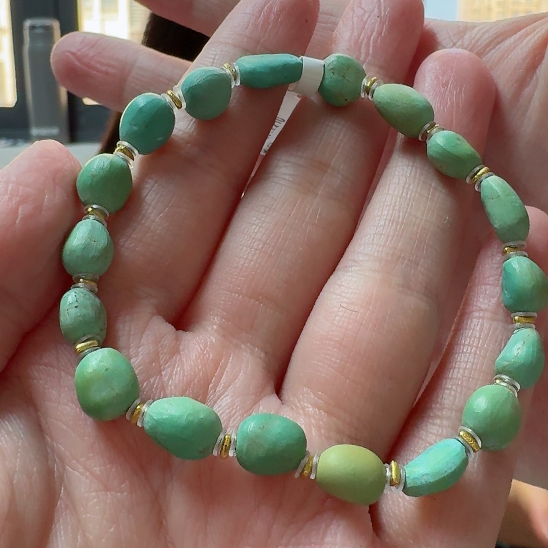 绿松石珠宝奇石未镶嵌晨**听