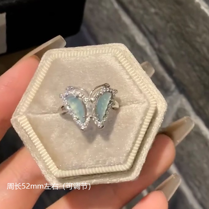 小众百搭设计感翡翠时尚个性戒指9490-01