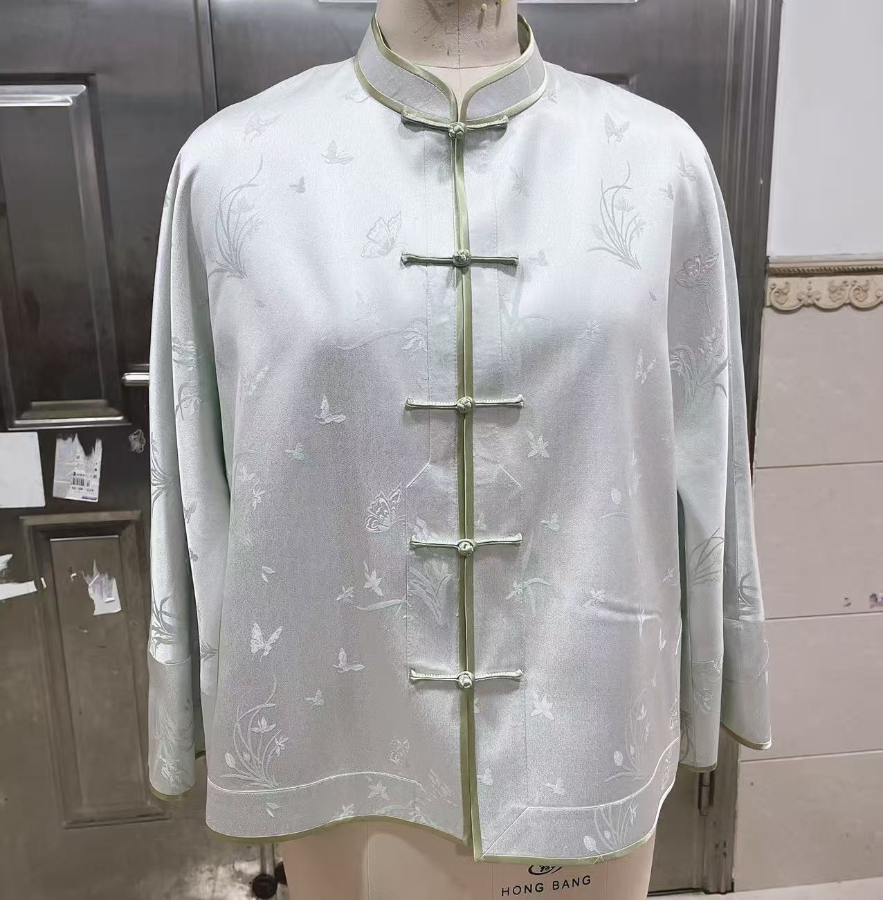 新中式立领对襟上衣常规款时尚衣长-670447