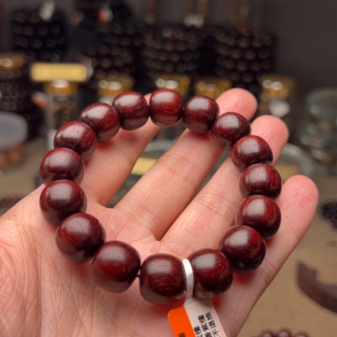 檀香紫檀（小叶紫檀）手串/手链1314原汁原味泥料金星包浆款