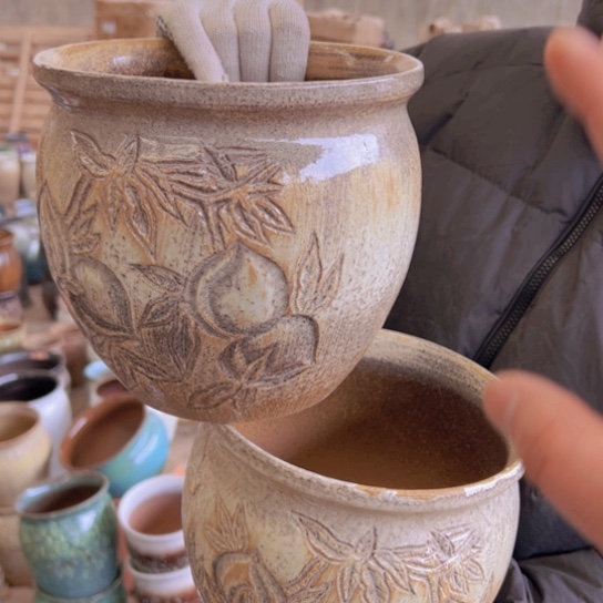 紫砂花盆高20口20—————