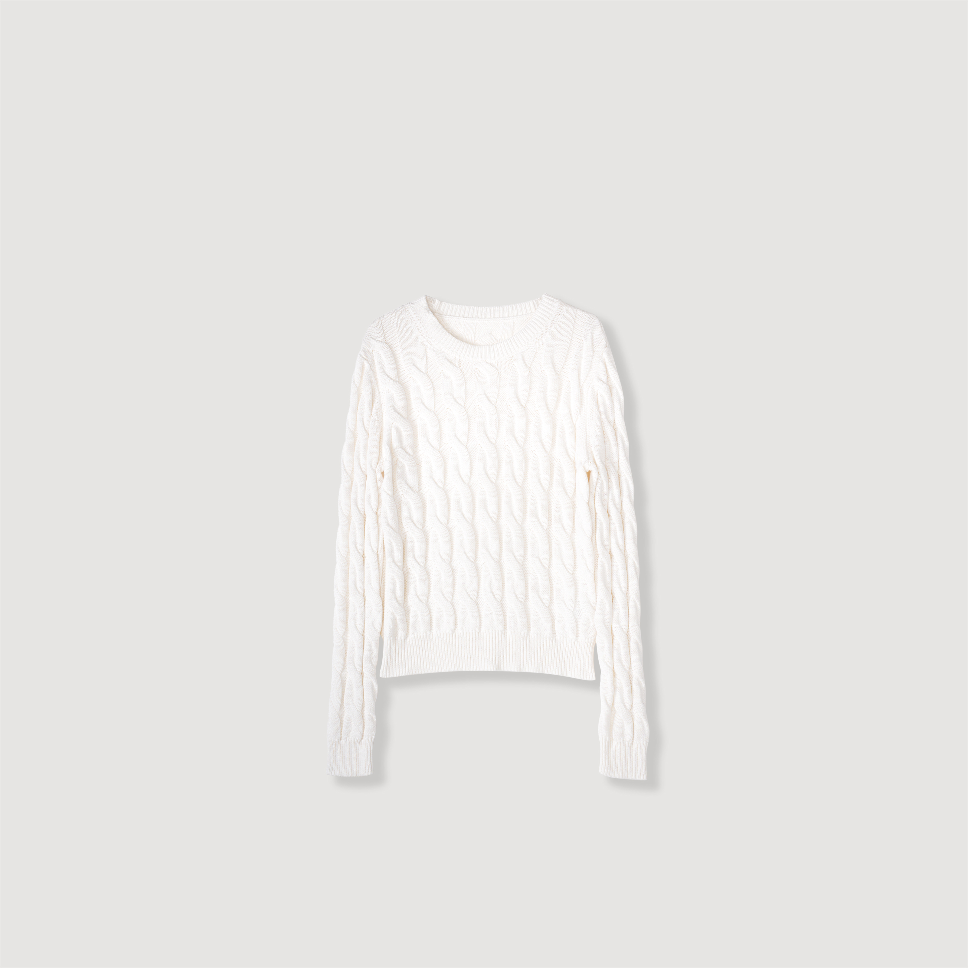 【奶油恋歌】秋冬新款100%棉百搭套头圆领针织衫毛衣25C4121