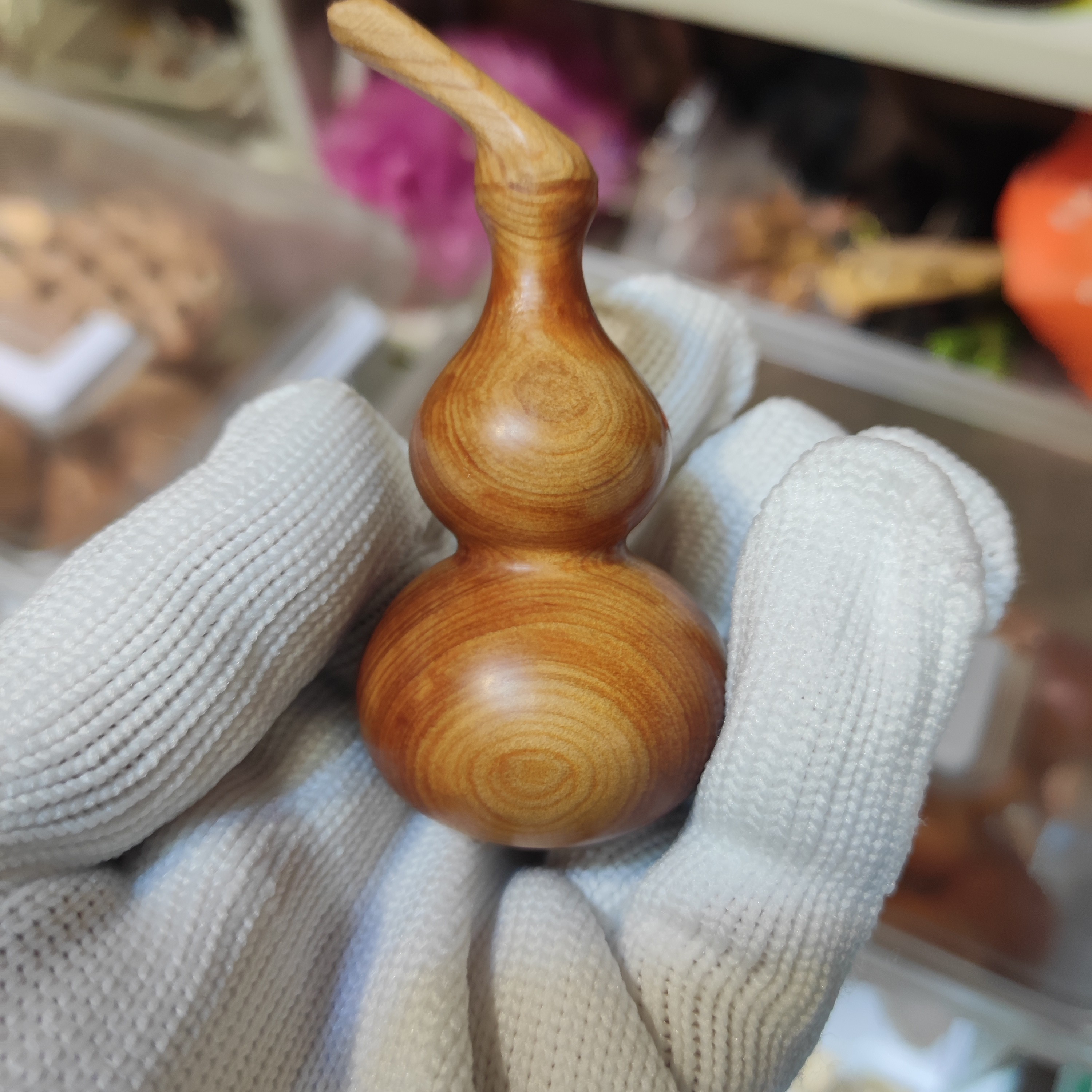崖柏精雕陈化料葫芦手把件实木雕刻福禄随身盘玩原木打磨文玩