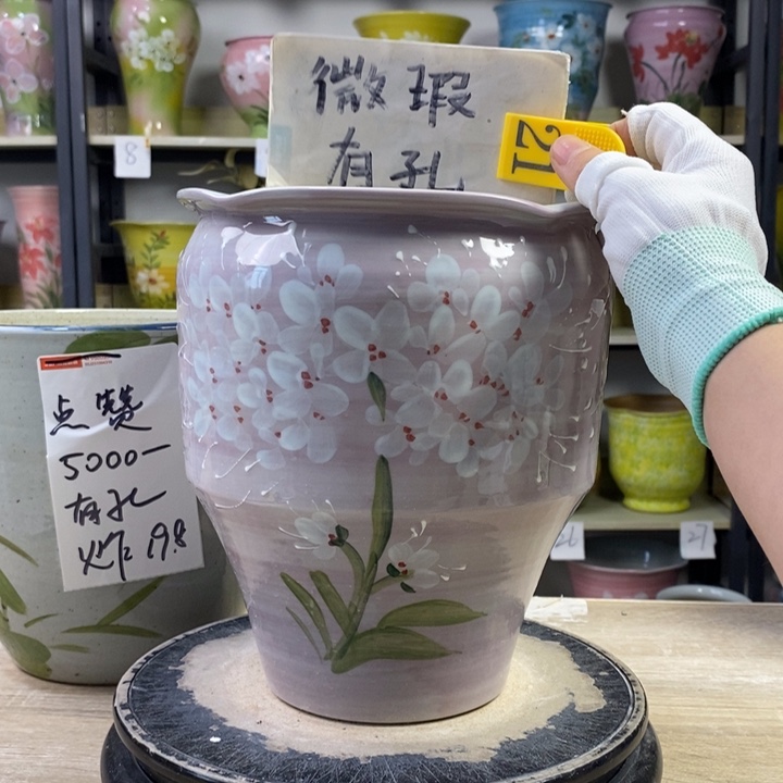 景德镇手工手绘陶瓷花盆