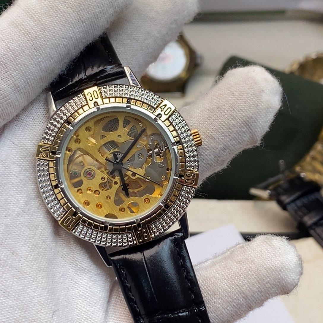 钢镀金机械机芯90米