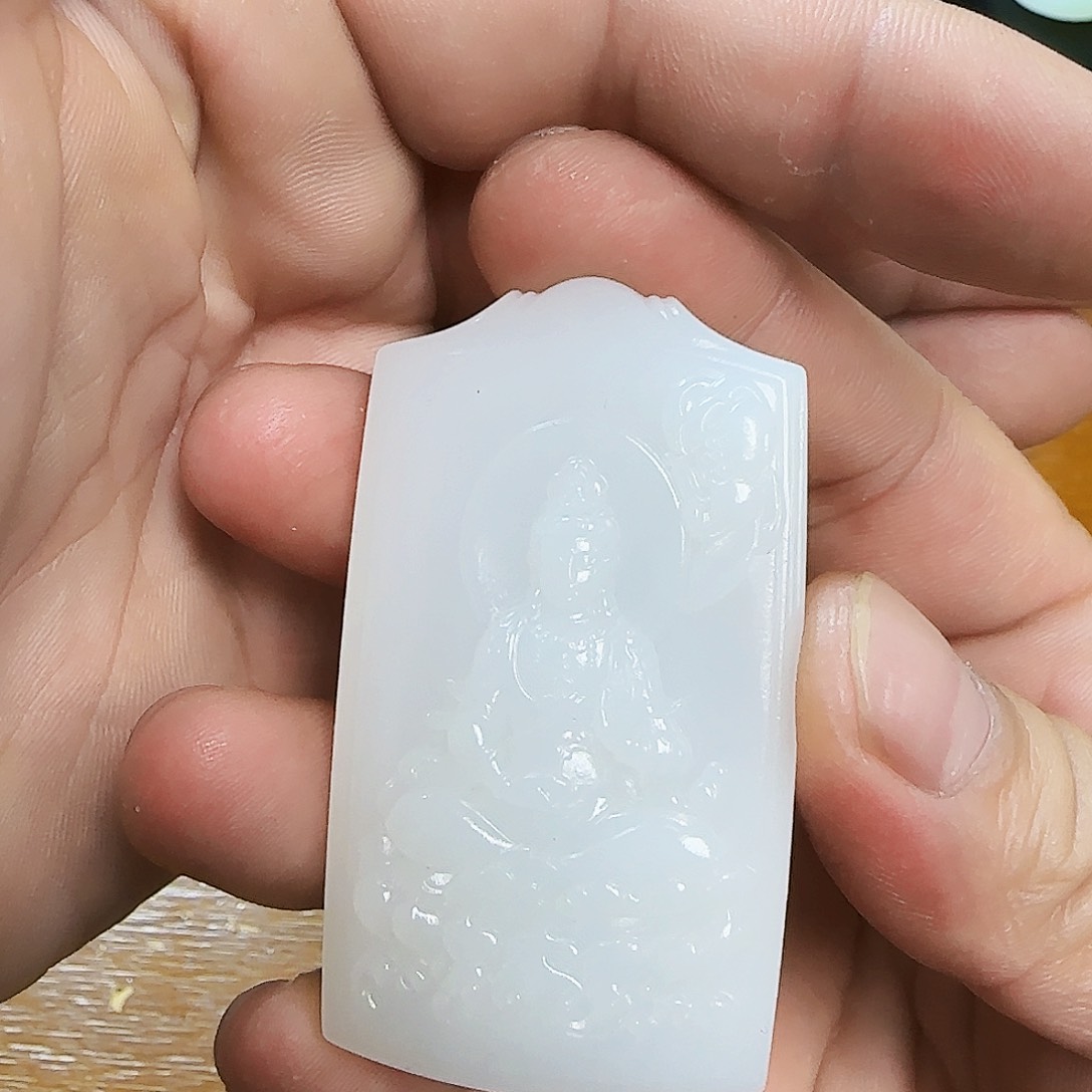 和田玉（白玉）颈饰未镶嵌请***鬼