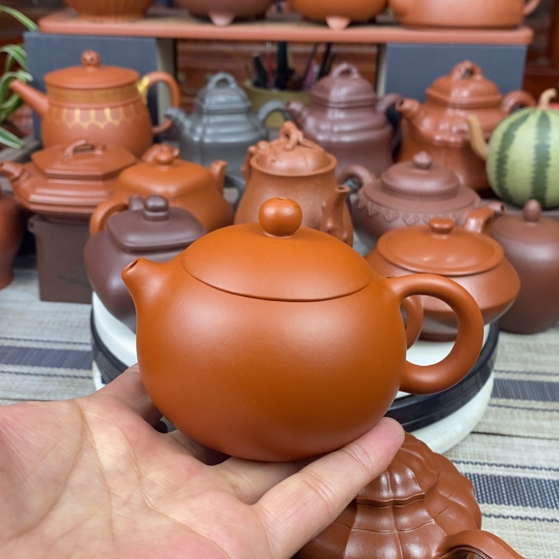 紫砂茶壶西施110-220CC原矿赵庄朱泥