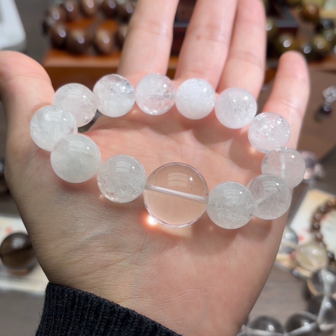 未镶嵌手链水晶白水晶