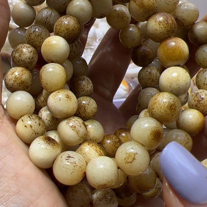 大果紫檀（缅甸花梨）1.0/108圆珠福利老灵壁挂