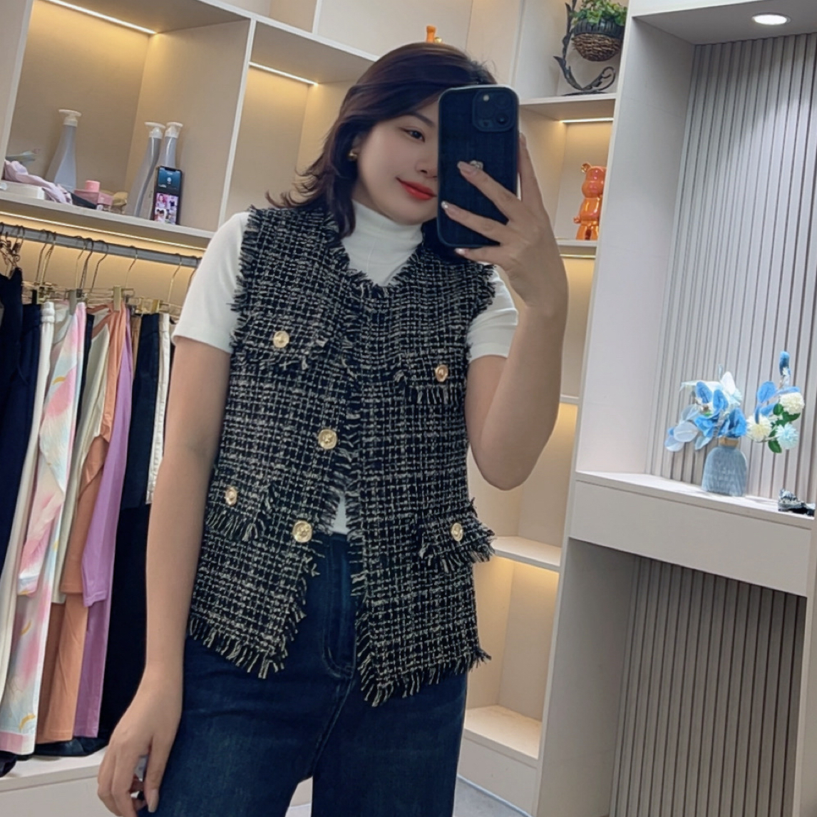 秋冬新款小香风马甲6291