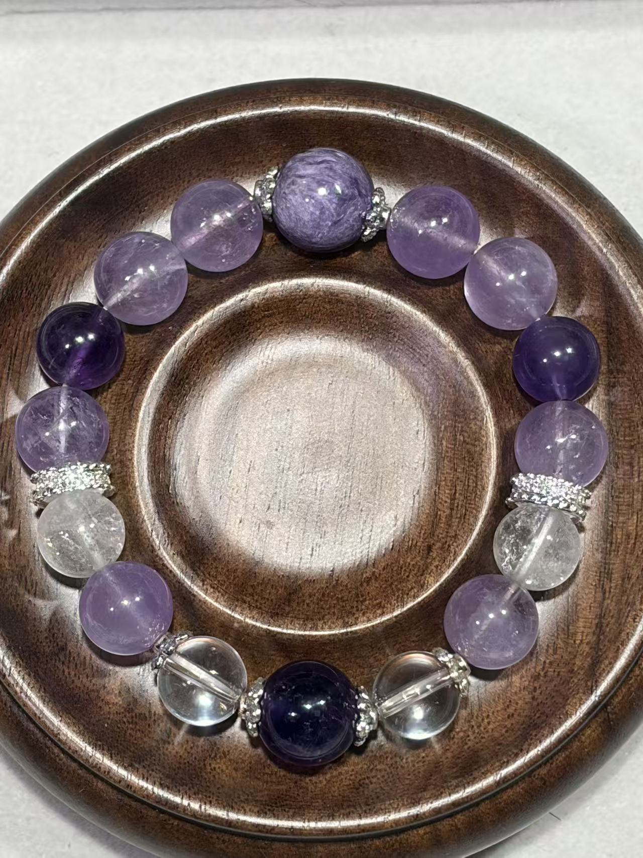 【0141】青云直上 掇青拾紫 乌拉圭梦幻紫水晶手串