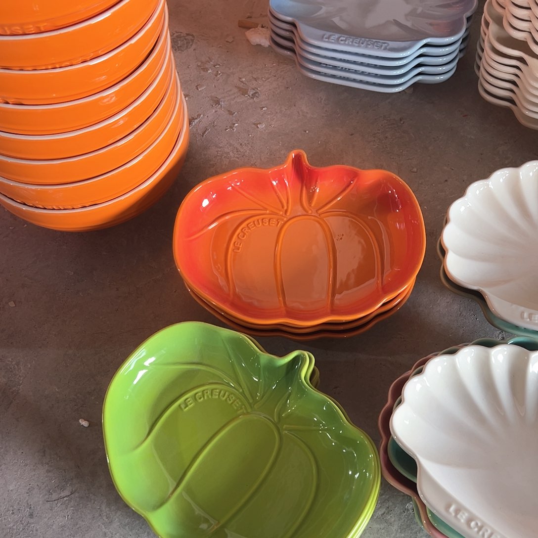 陶瓷 +-+××南瓜盘 果绿 橙色色色