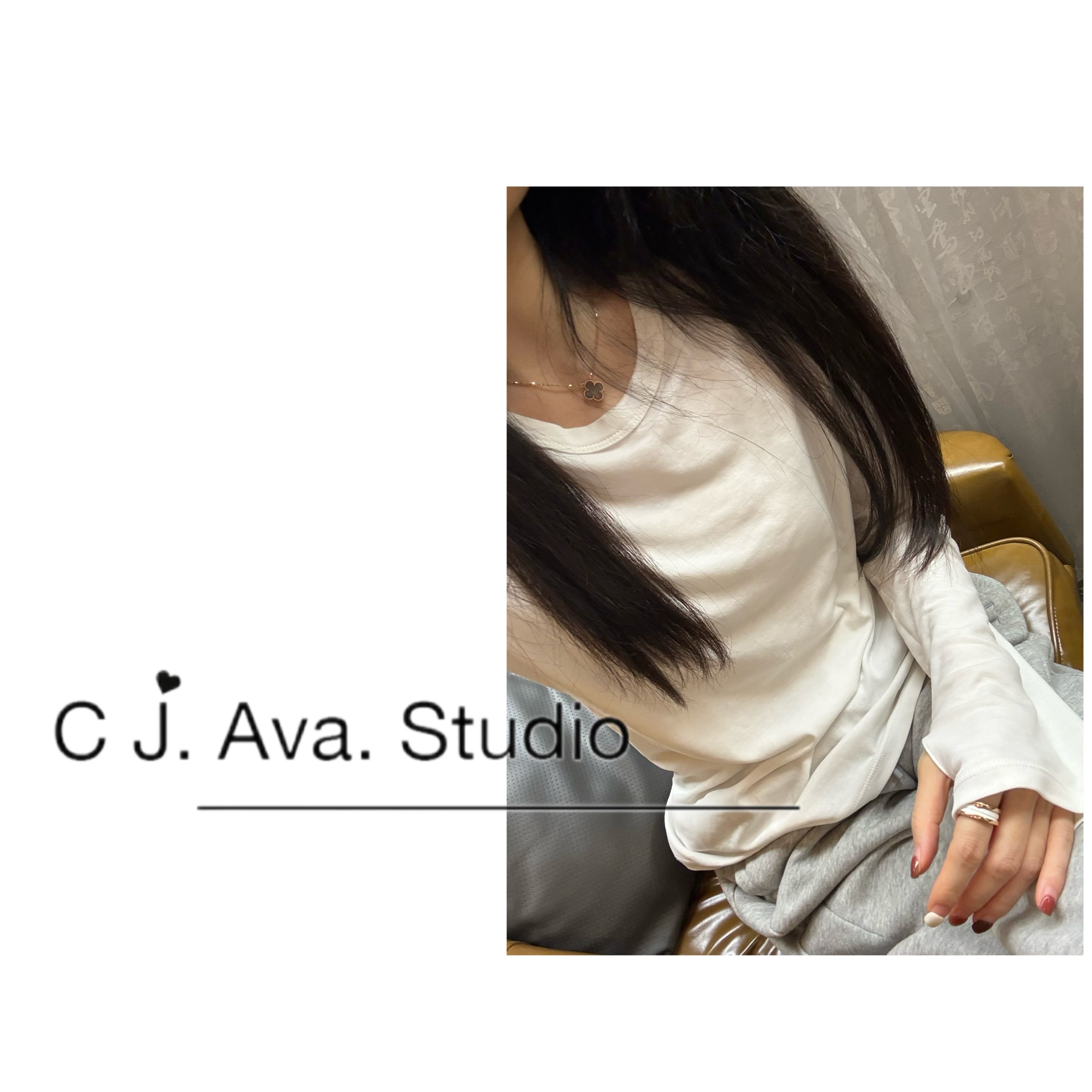 【CJ.Ava Studio】极简棉质圆领百搭神器AT1078