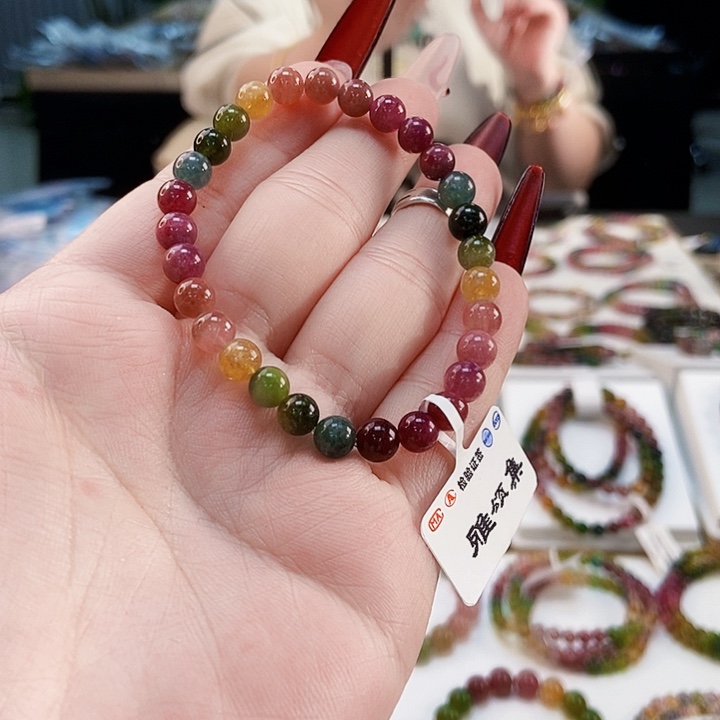 碧玺手链未镶嵌G2605单圈颜色微差发1