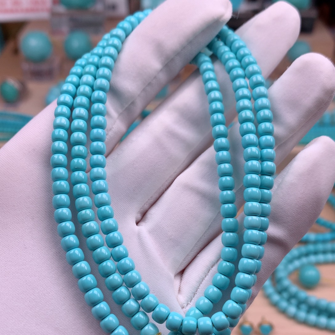 绿松石未镶嵌珠宝奇石4.2mm