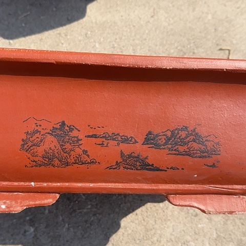 紫砂宜兴紫砂花盆32红马槽