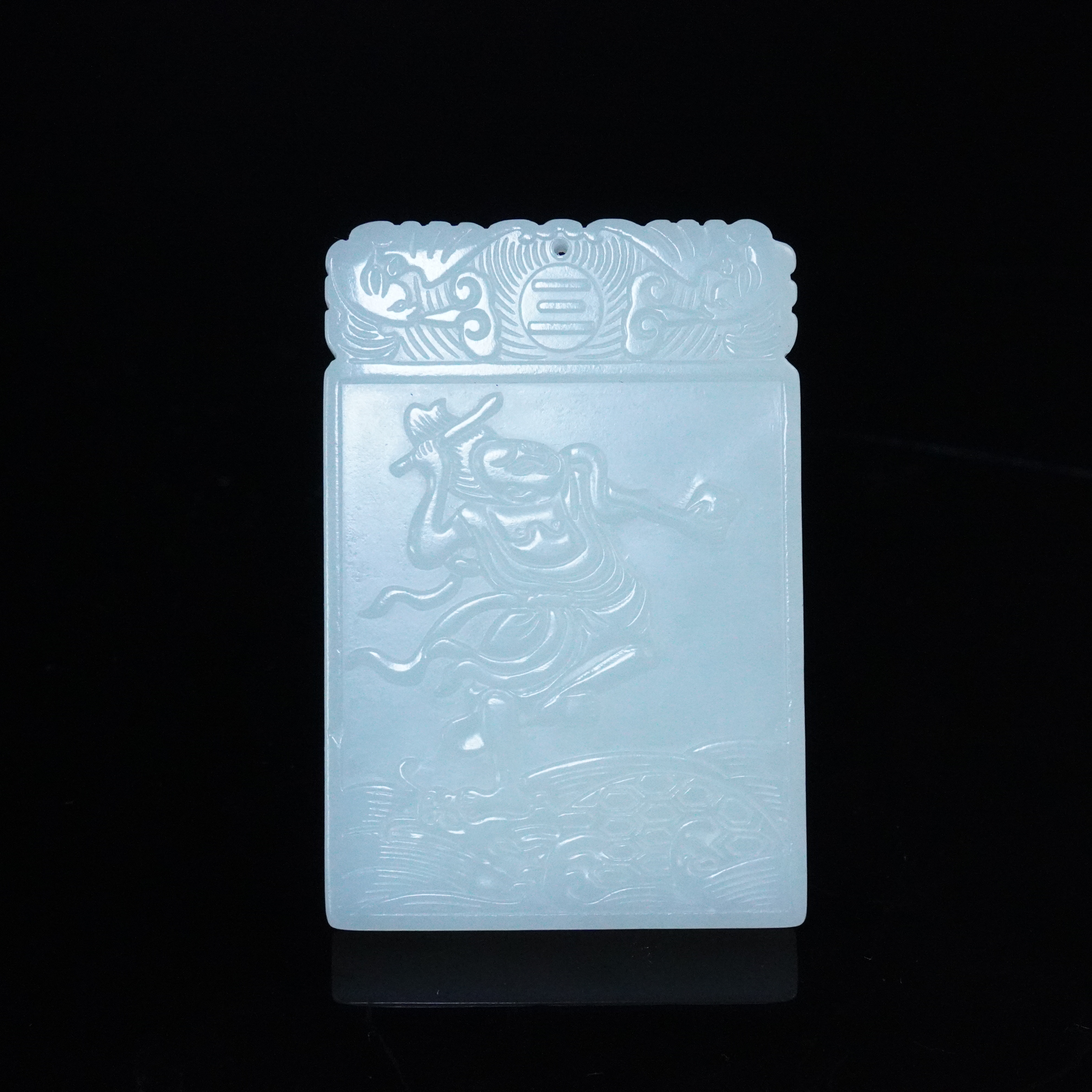 清代和田玉独占鳌头牌138879*古玉*传承