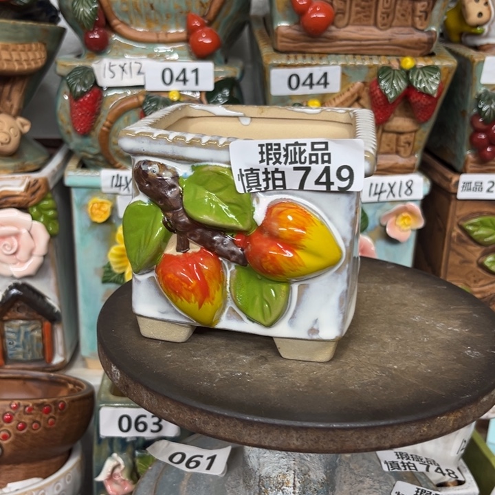 紫砂花盆粗陶材质多肉花盆