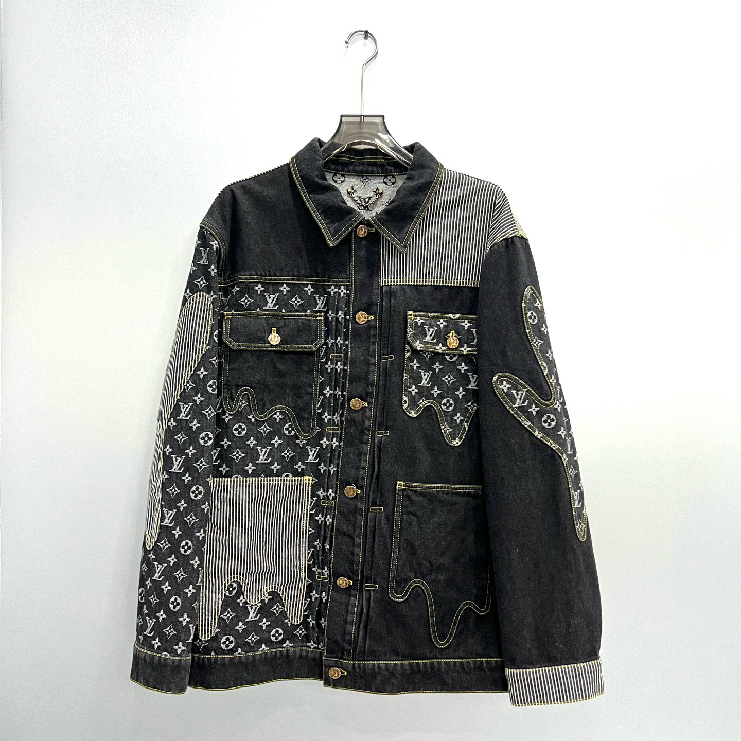 未使用 LouisVuitton/路易威登 解构拼接老花牛仔外套/54码（北京）
