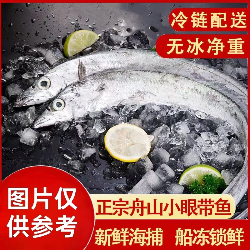 【小带鱼 JD包邮】新鲜整条速冻无冰带鱼 有破肚和掉皮 介意勿拍