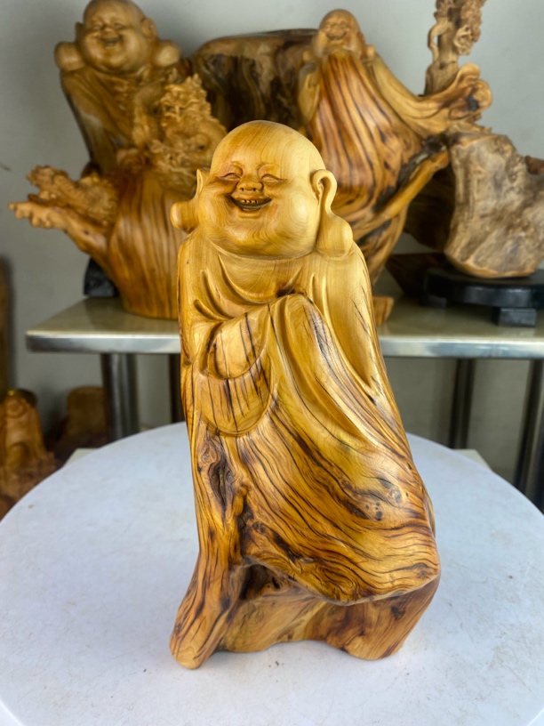 太行崖柏根雕摆件弥勒佛达摩人物观音天然随型木雕