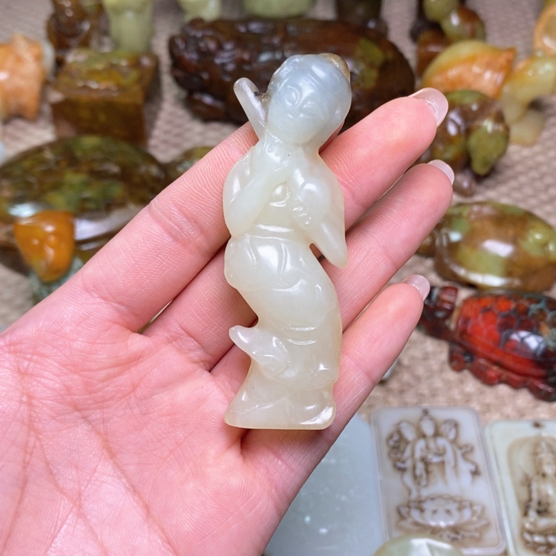 白玉菩提吊坠白玉菩提白玉菩提摆件