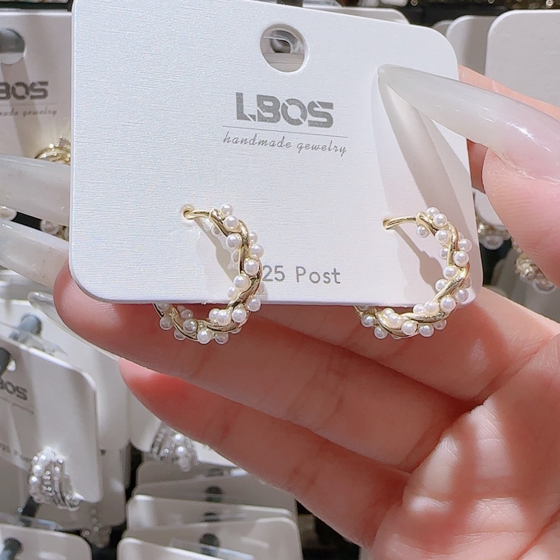 锆石铜合金925银耳环