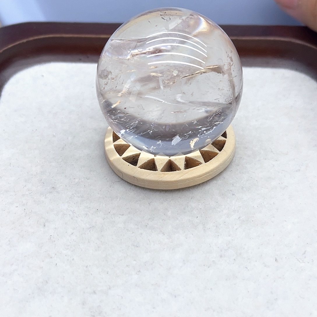 未镶嵌水晶珠宝半成品1 白水晶球26mm（高透体）