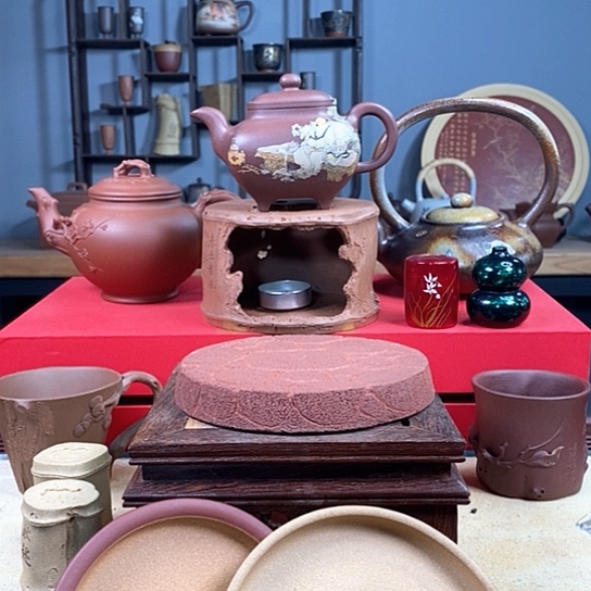 紫砂茶杯宇清供壶承