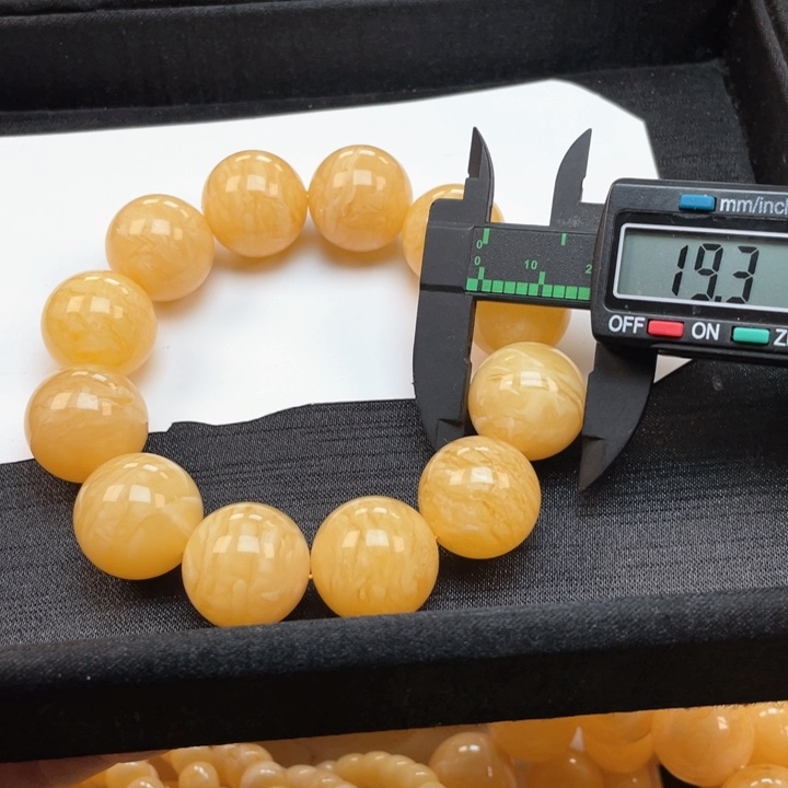 蜜蜡裸石未镶嵌蜜蜡手串