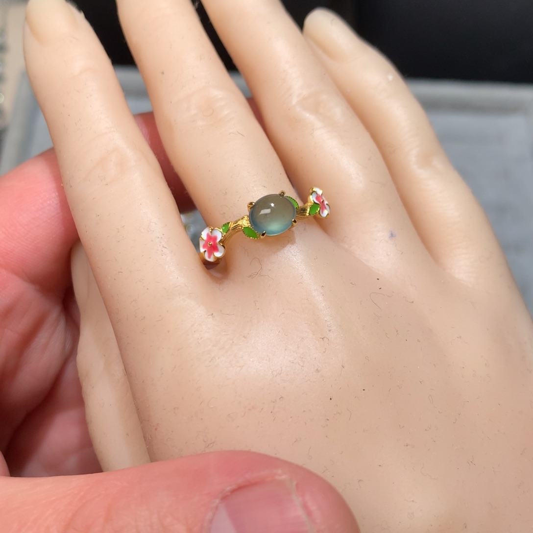 翡翠颈饰银S925镶嵌0006