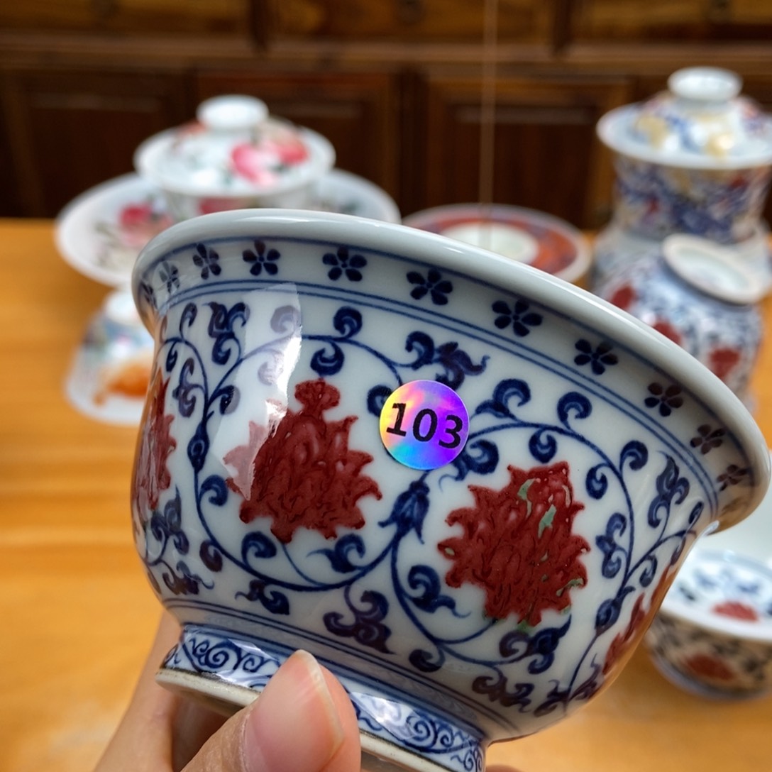 手绘现代茶具非古董